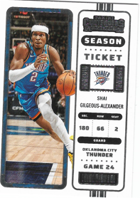 Shai Gilgeous Alexander Thunder Season Ticket
